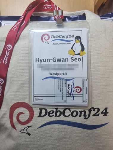 DebConf24 nametag